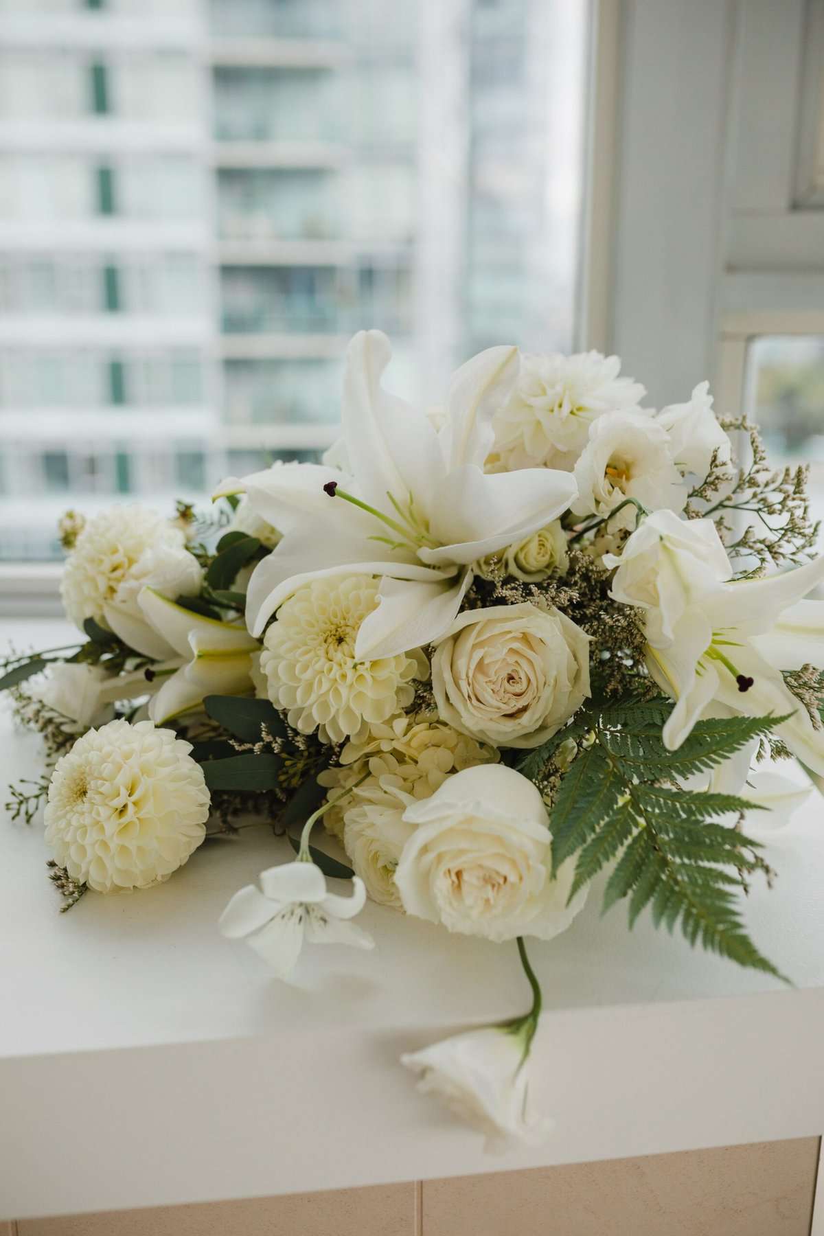 The 15 Best Moments From Our Wedding Day 31 Celsia Floral white bridal bouquet