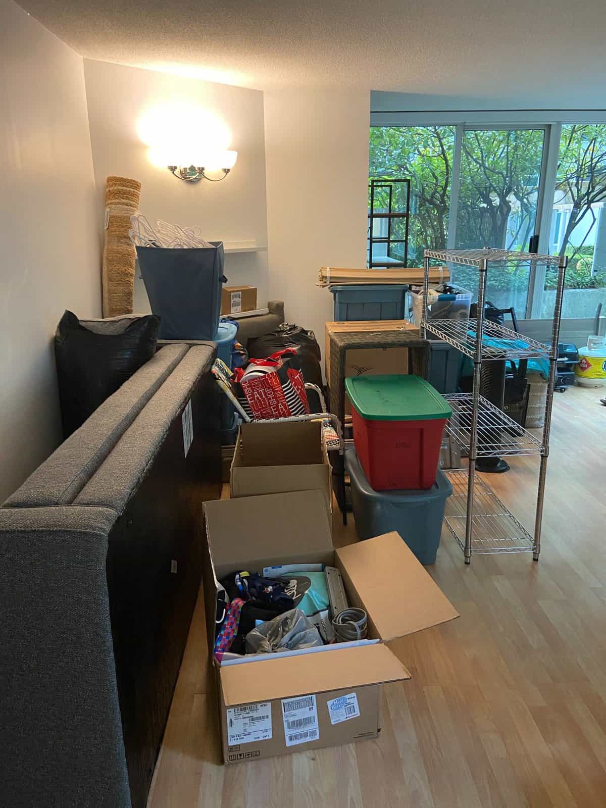 Month in Review: September 2022 3 moving day, packing, yaletown apartment