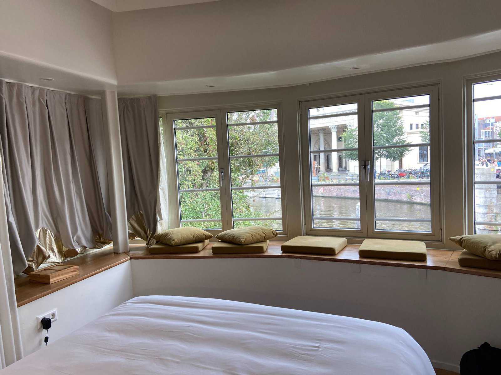 Where to Stay in Amsterdam: SWEETS Hotel Review 14 view from our bed at the sweets hotel in amsterdam
