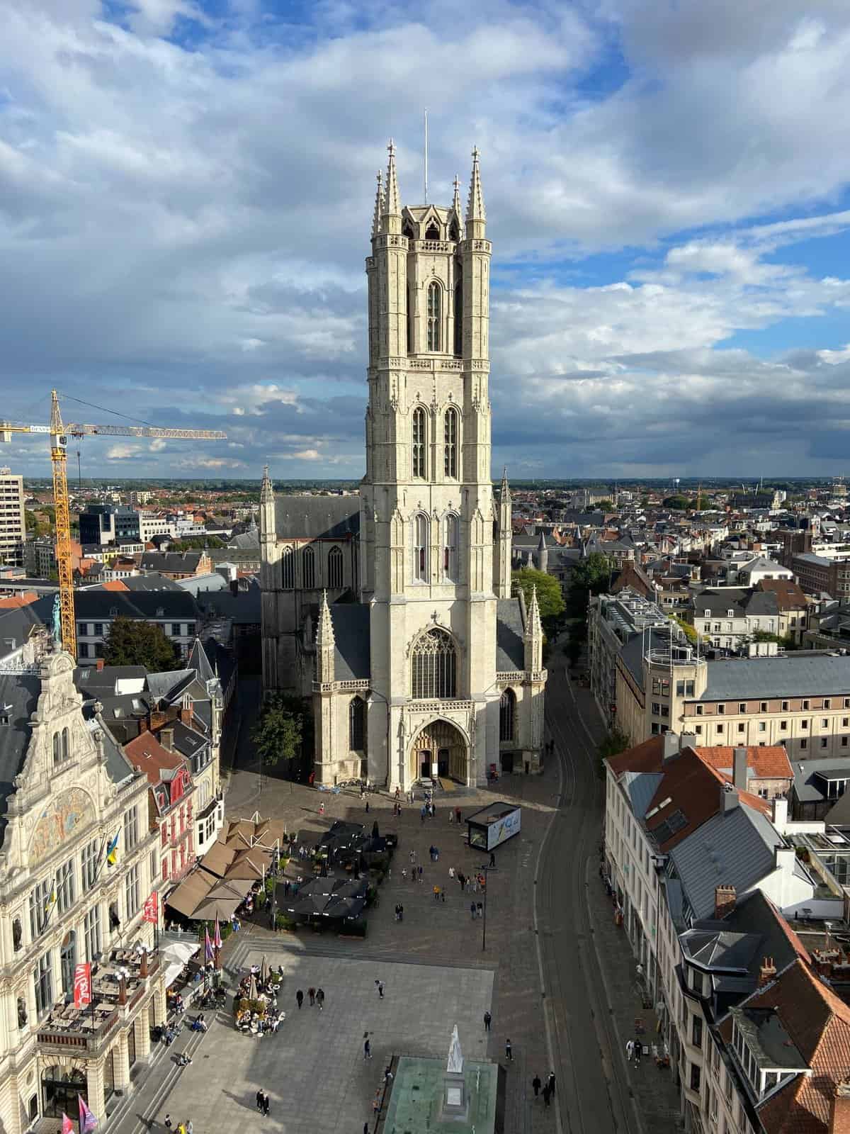 2022: A Year in Review 20 view of St Bavo's from Belfry of Ghent, Belfort van Gent