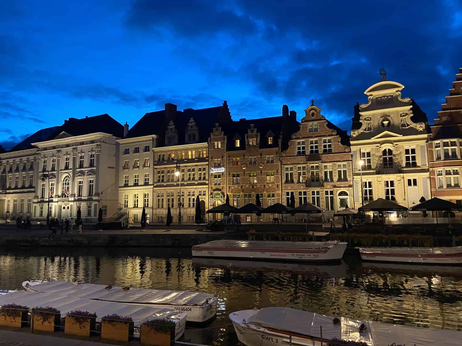 11+ Stunning Things to Do in Ghent, Belgium 29 Graslei and Korenlei in Ghent at night