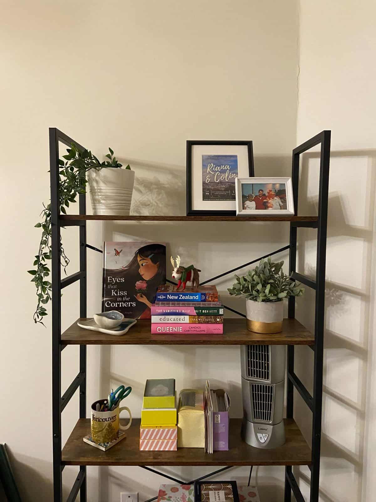 2022: A Year in Review 17 bookshelf in new fairview apartment