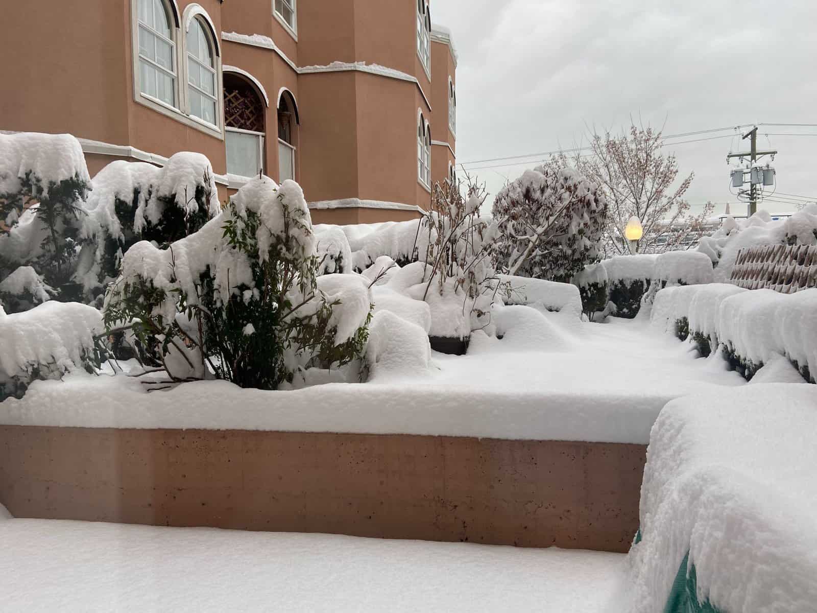 2022: A Year in Review 24 snow covered patio at new fairview apartment