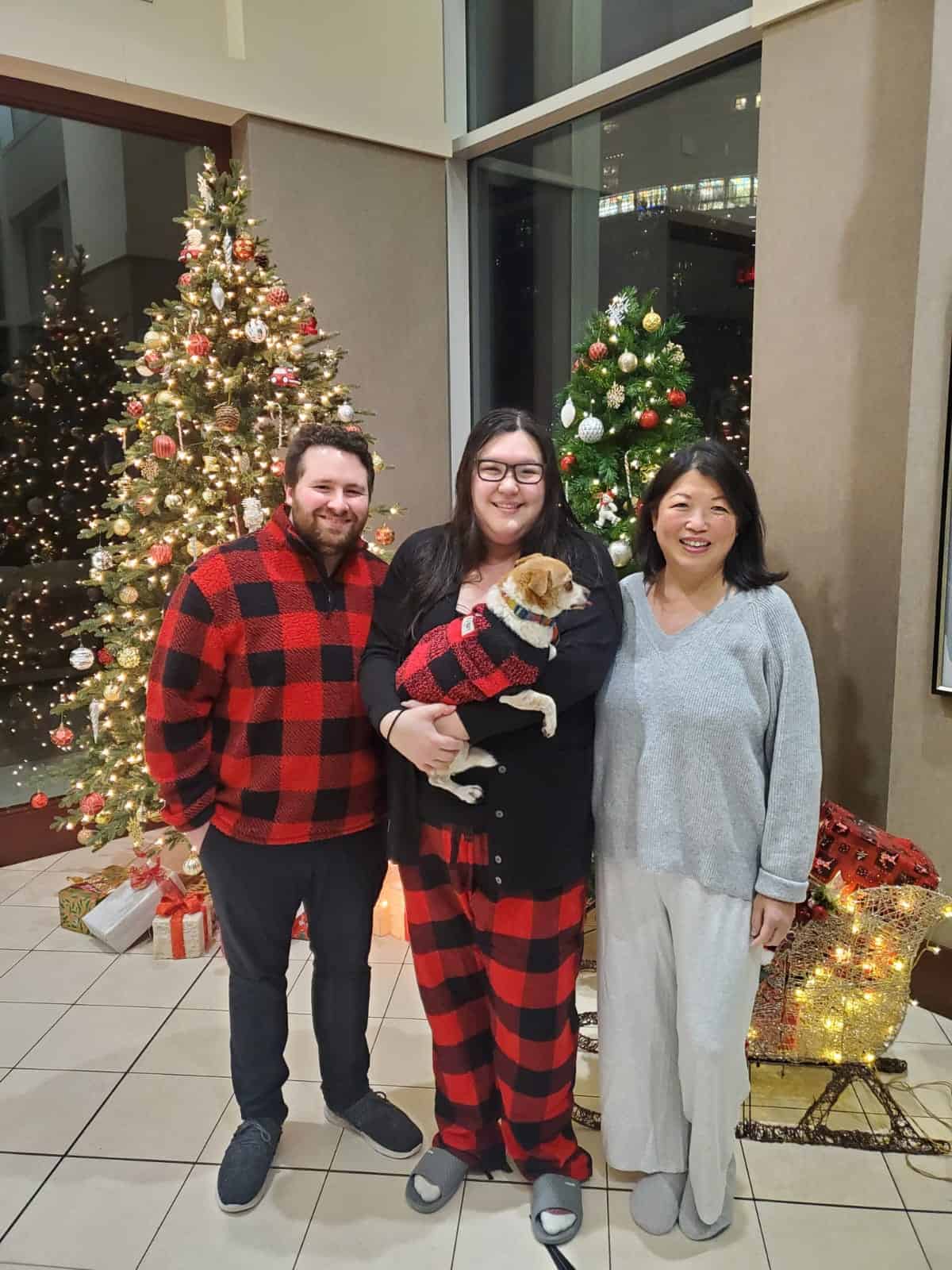 2022: A Year in Review 13 Christmas 2022 in matching pajamas with mom