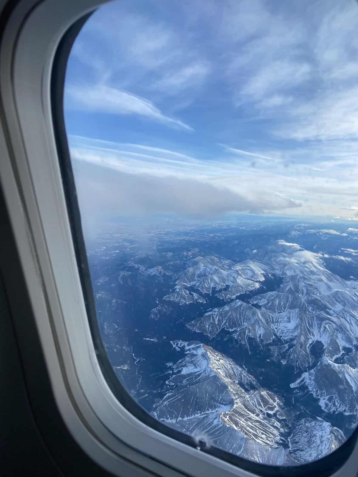 airplane window view