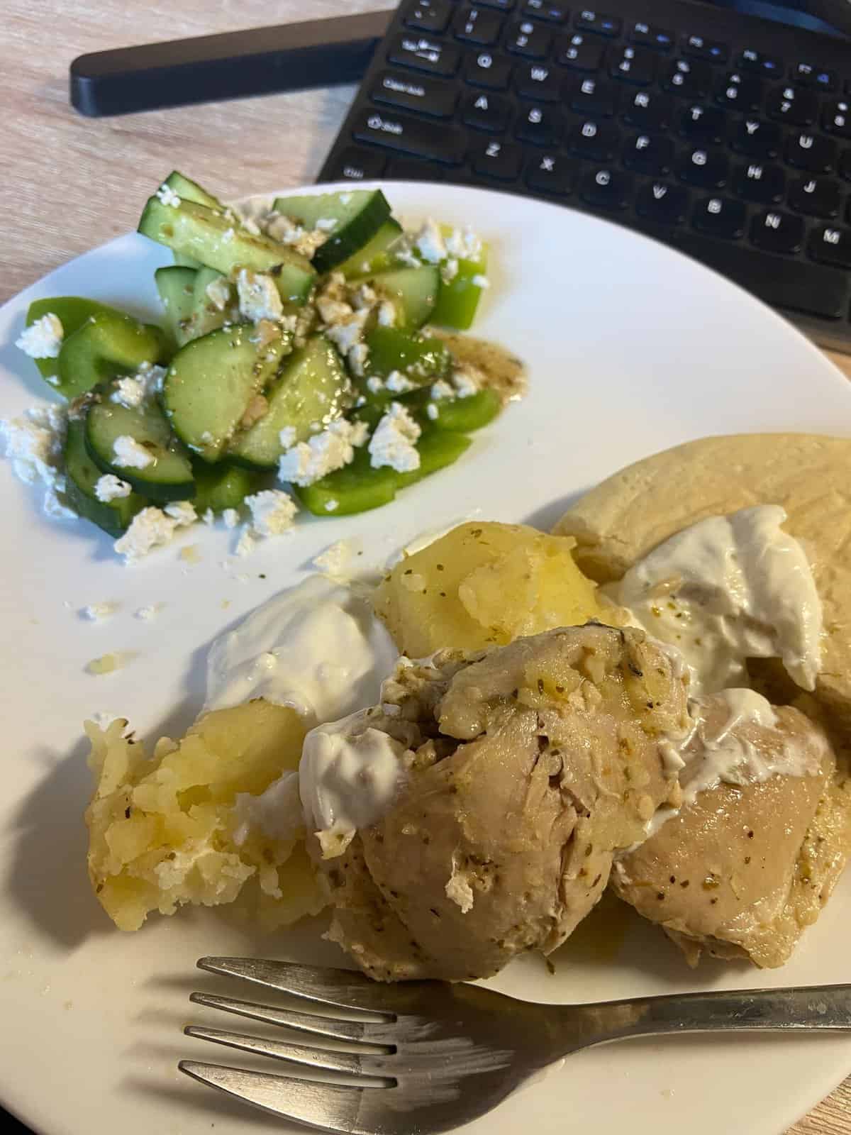 Colin's greek food meal