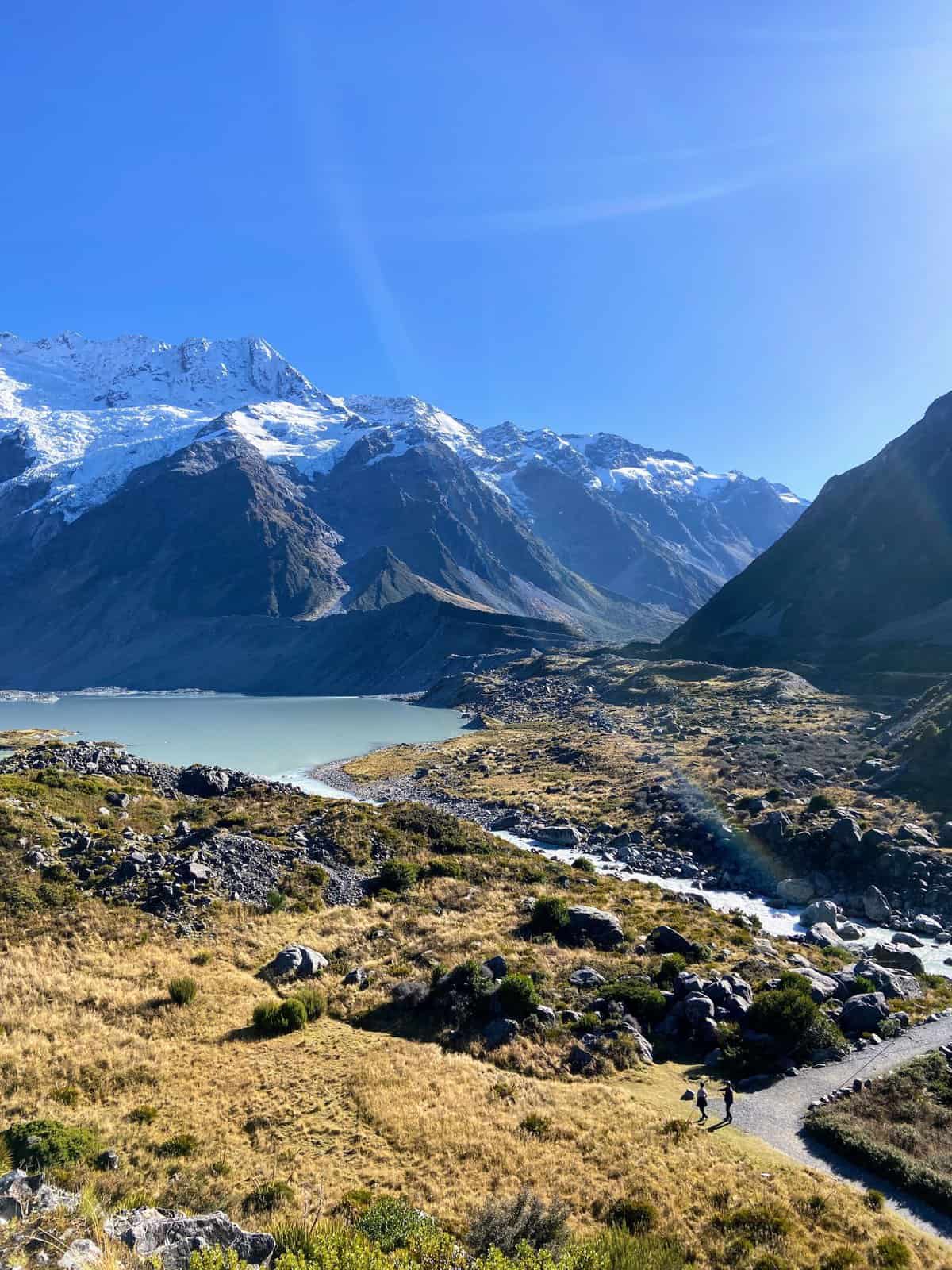 Views in Aoraki Mt Cook on the Hooker Valley Track