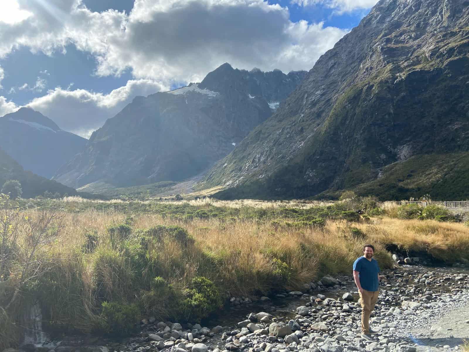 Colin at Monkey Creek near Milford Sound, New Zealand
