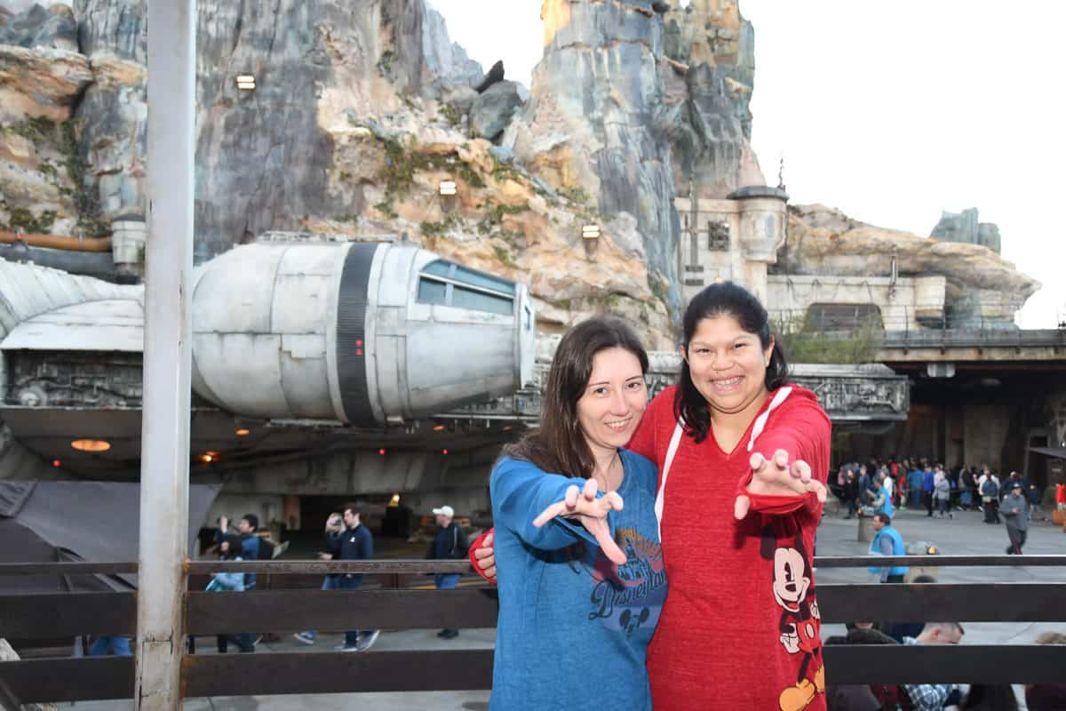 Kris and a friend at Star Wars Land in Disney World