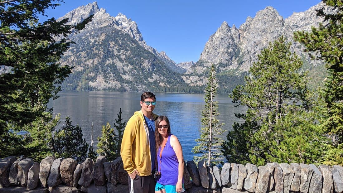 Kris and her husband at Grand Teton National Park