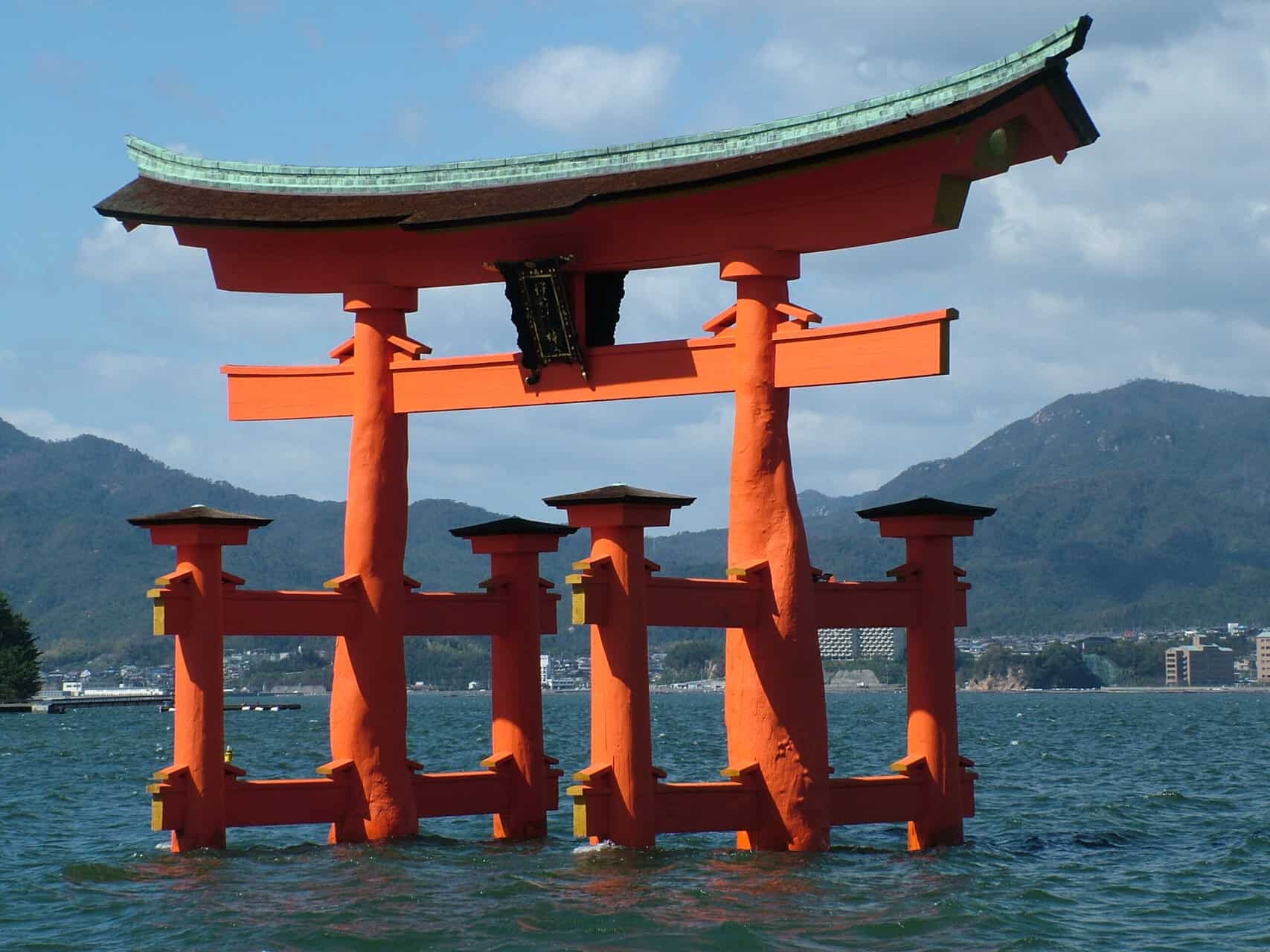 Travellers of the Month: Mitch and Colin from Very Tasty World 4 Red tori gate in the water in Japan by Very Tasty World
