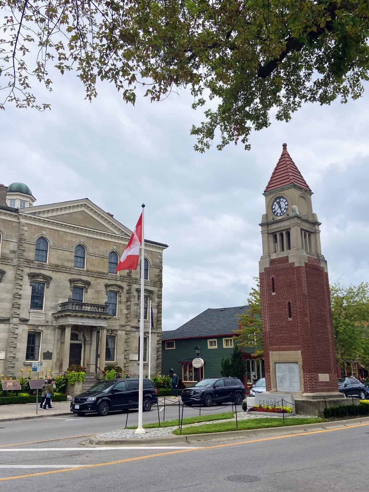 Old Court and Memorial Clock in Niagara on the Lake