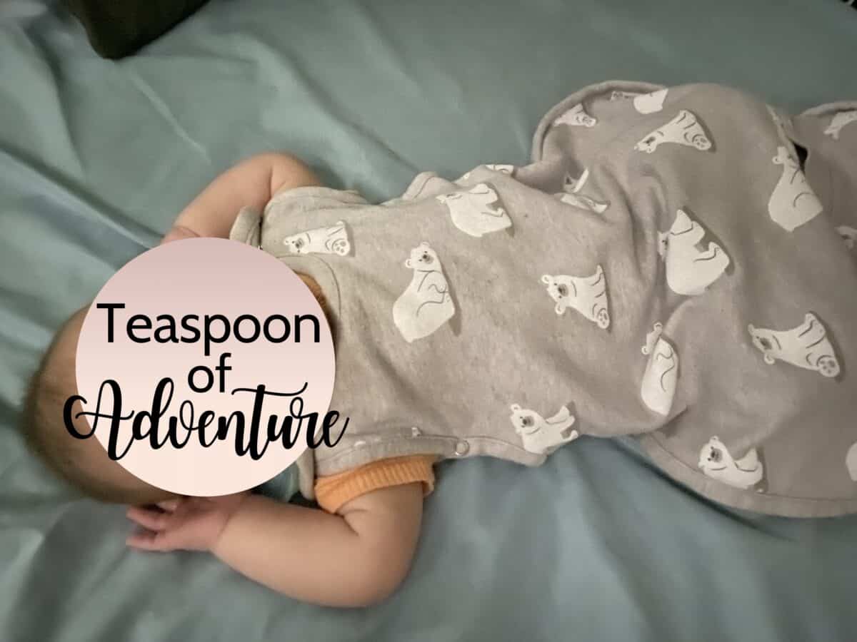 Our Essential Packing List for Travel with a Baby 35 Baby C sleeping in her Woolino sleep sack