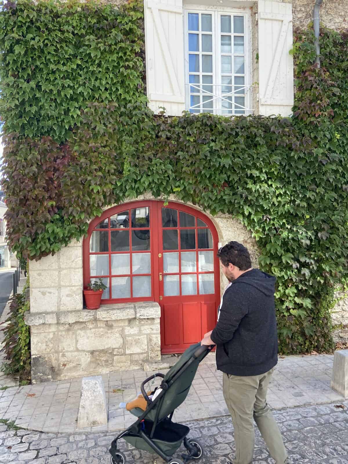 Joolz Aer Review: Is This the Best Travel Stroller? 19 Pushing Baby C in her stroller over cobblestone streets in France