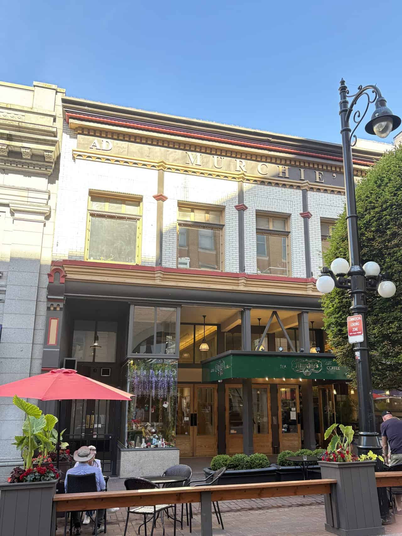 Pendray Tea House Review: Afternoon Tea in Victoria, BC 16 Exterior of Murchie's Fine Tea and Coffee in Victoria on Government Street