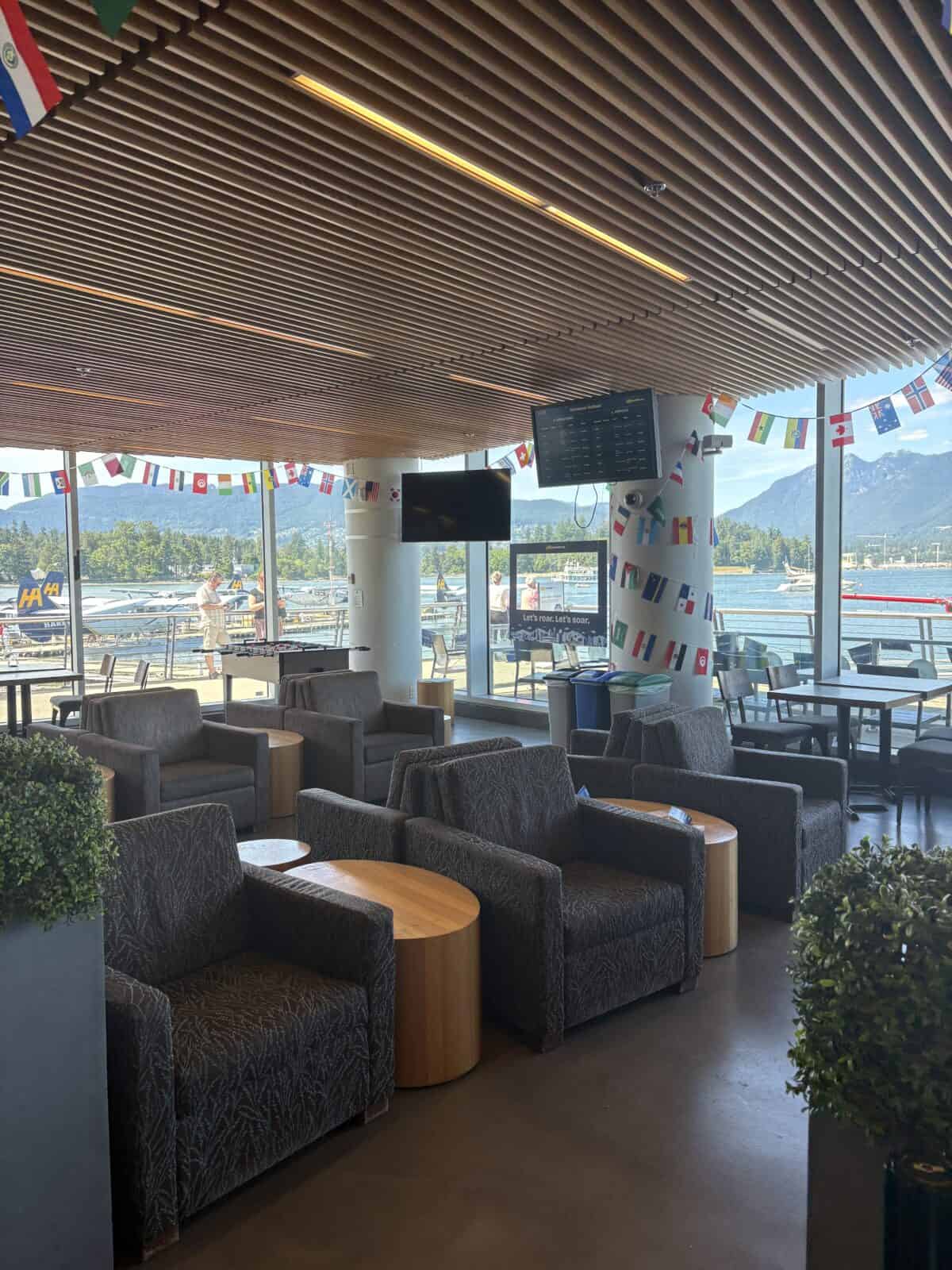 Should You Take a Seaplane to Victoria from Vancouver? (Harbour Air Review) 8 Waiting room at Vancouver Harbour terminal for Harbour Air seaplanes