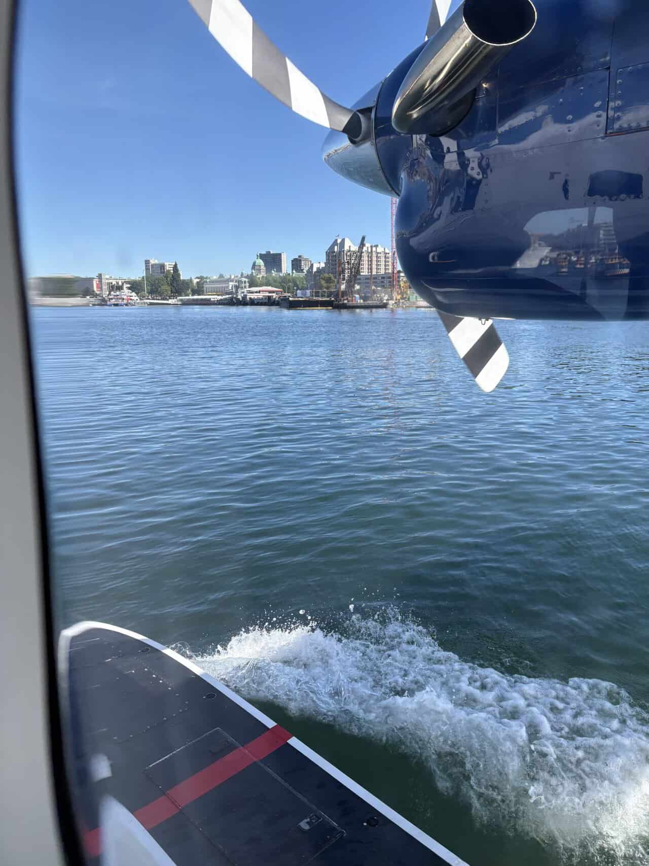 Should You Take a Seaplane to Victoria from Vancouver? (Harbour Air Review) 18 Our Harbour Air seaplane landing on the water in Victoria Harbour