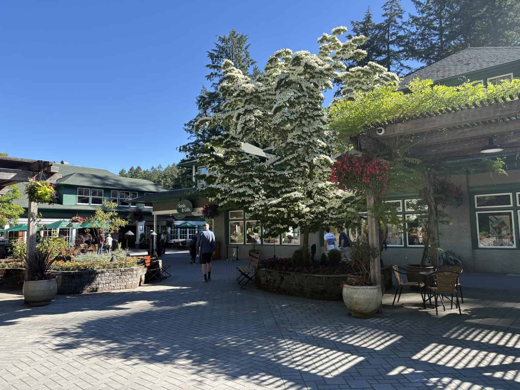 Waterwheel Square at the entrance to Butchart Gardens outside Victoria, BC