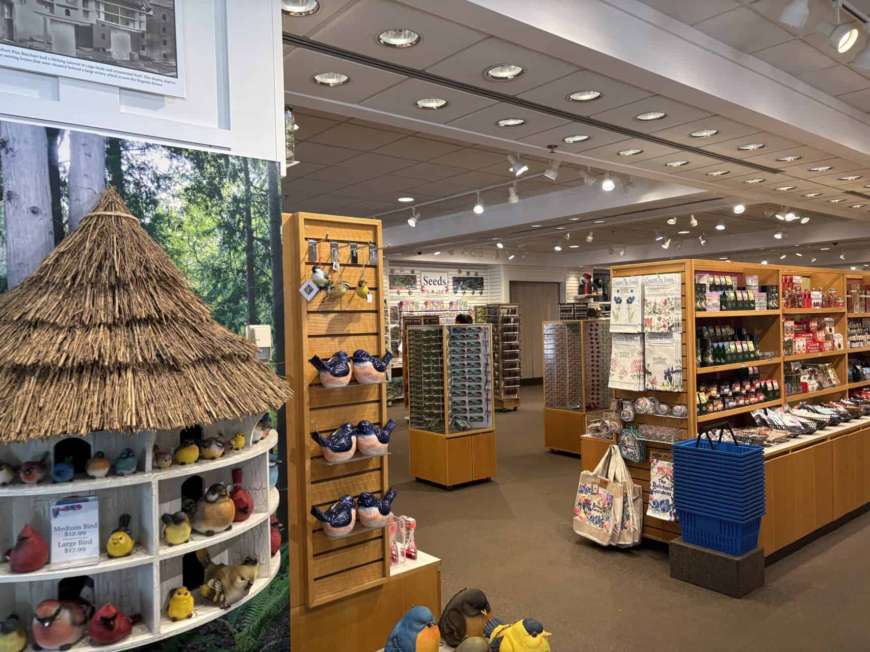 Inside the Seed and Gift Shop at Butchart Gardens