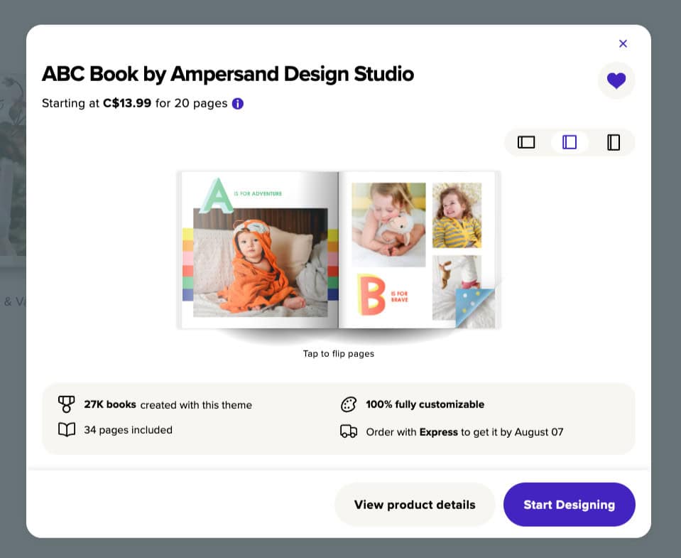 Making A Custom Board Book From Our Travel Photos 4 Preview of the alphabet baby book from Mixbook