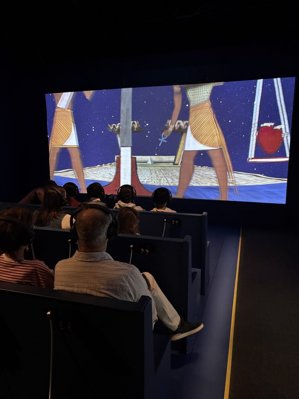 Theatre showing a video about Ancient Egypt afterlife mythology at the Royal BC Museum