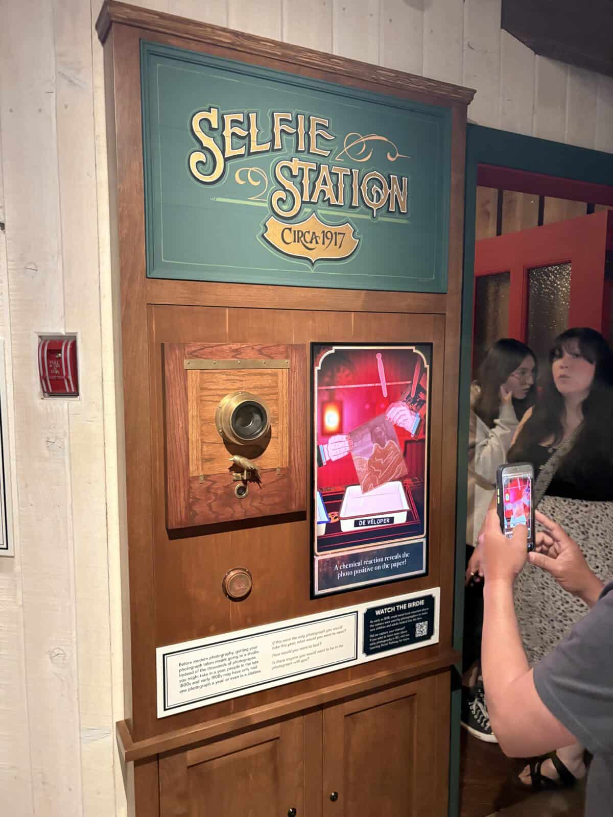 Selfie station in Old Town at Royal BC Museum