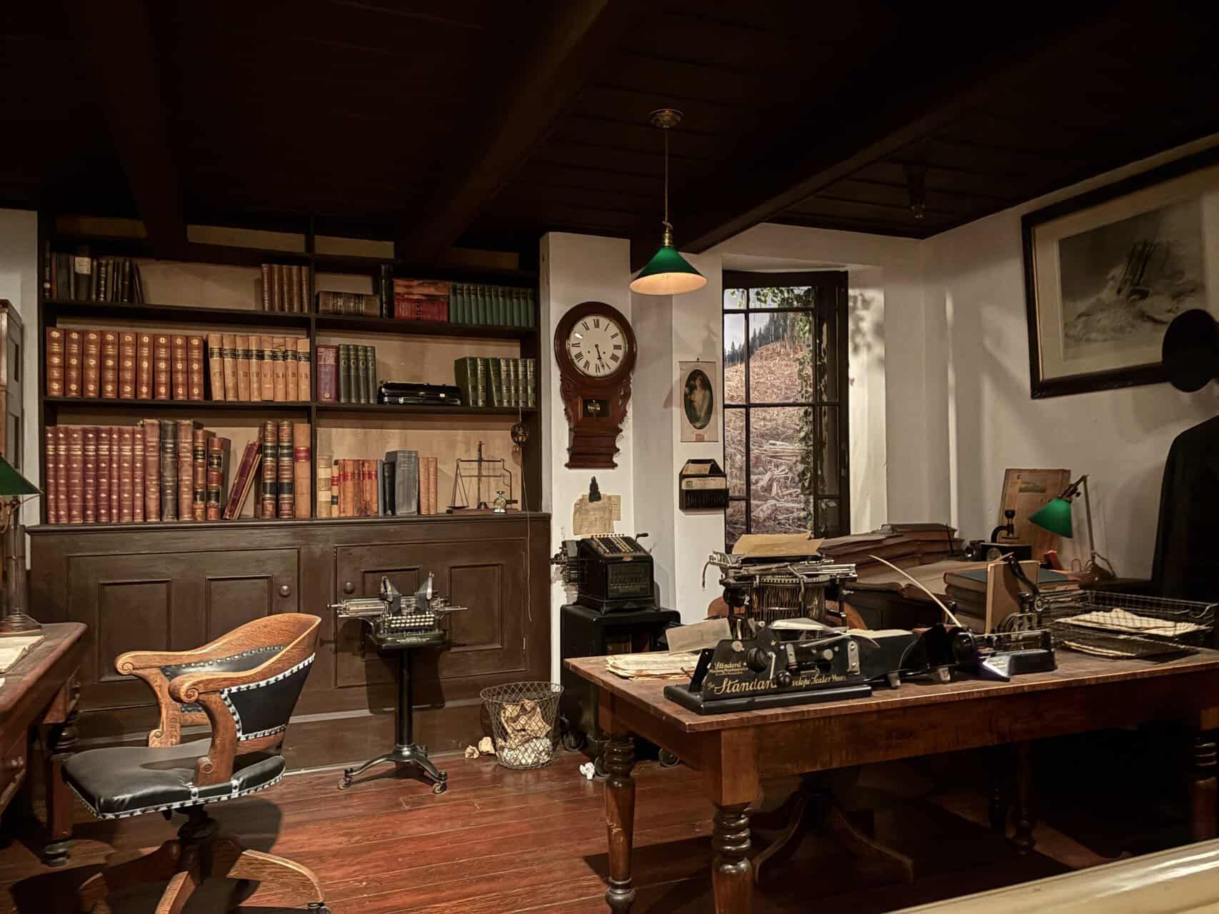 Decorated office scene in Old Town at the Royal BC Museum
