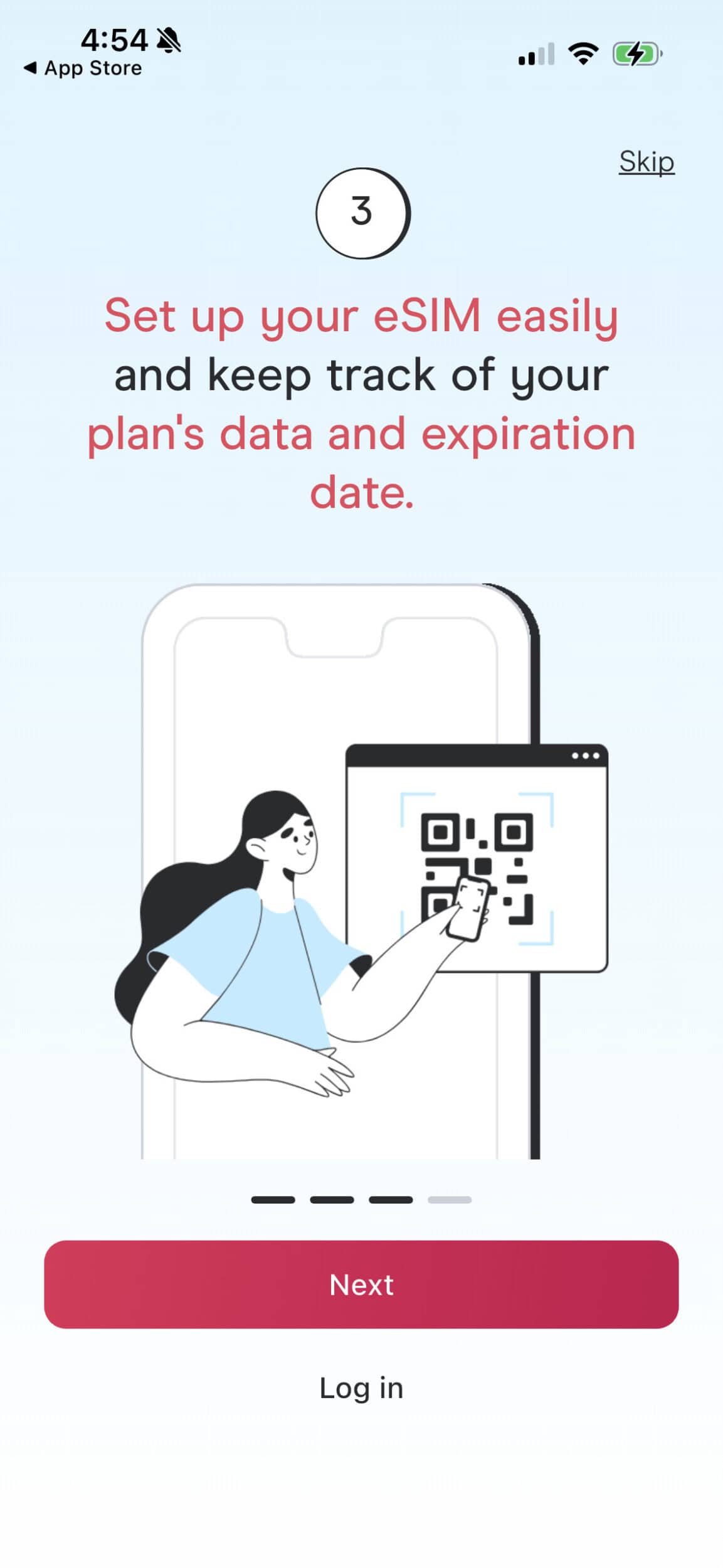 How to Set Up Your Holafly eSIM 4 Opening screen of the Holafly app