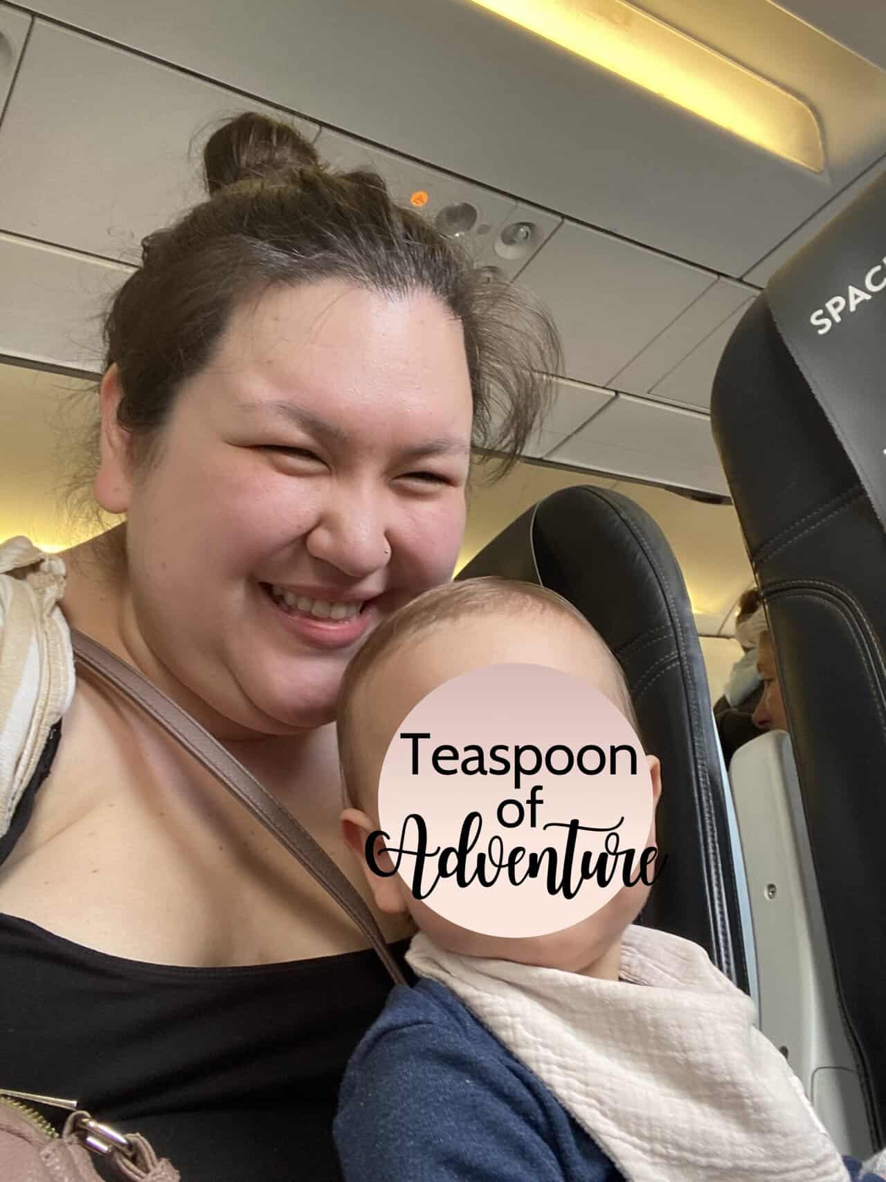 Tips for Flying With a Baby: From Booking to Baggage Claim 38 Riana and Baby C selfie on the plane