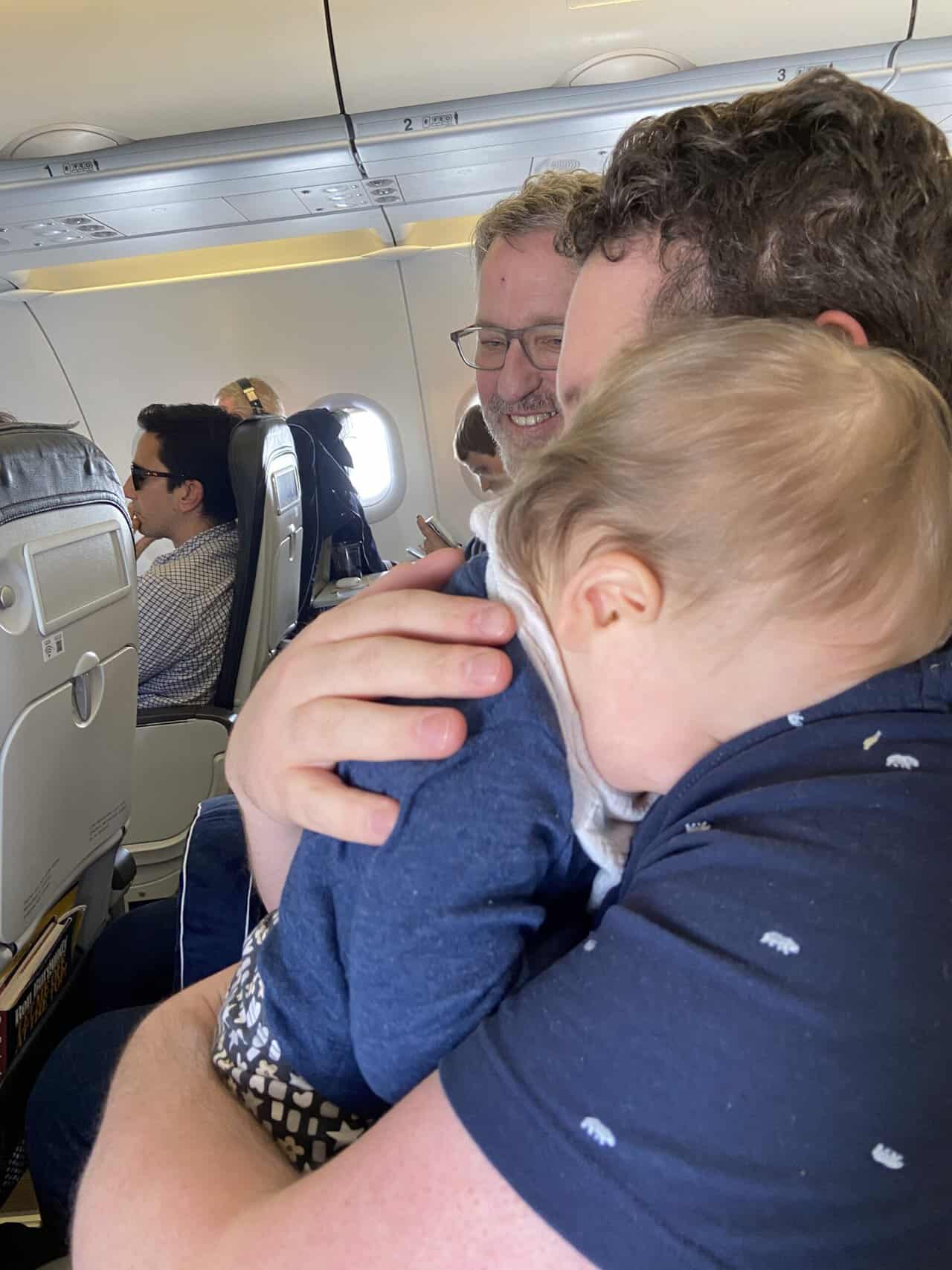 Tips for Flying With a Baby: From Booking to Baggage Claim 42 Colin and Baby C on the flight from Malaga to London